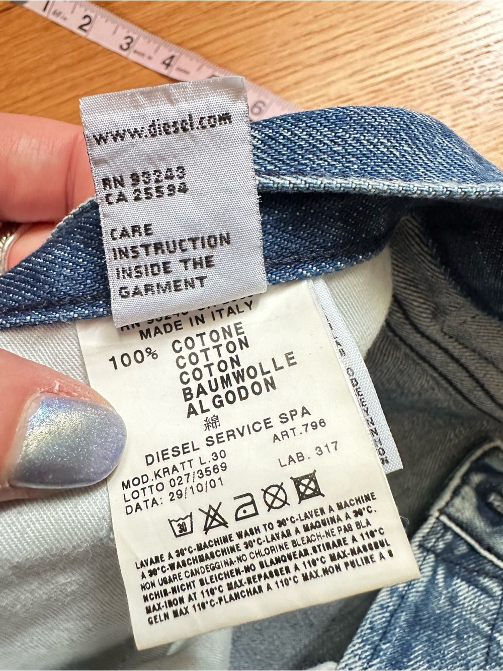 Vintage Diesel Industry Kratt Jeans Y2K Made Italy 30x29 2001 - Picture 11 of 13
